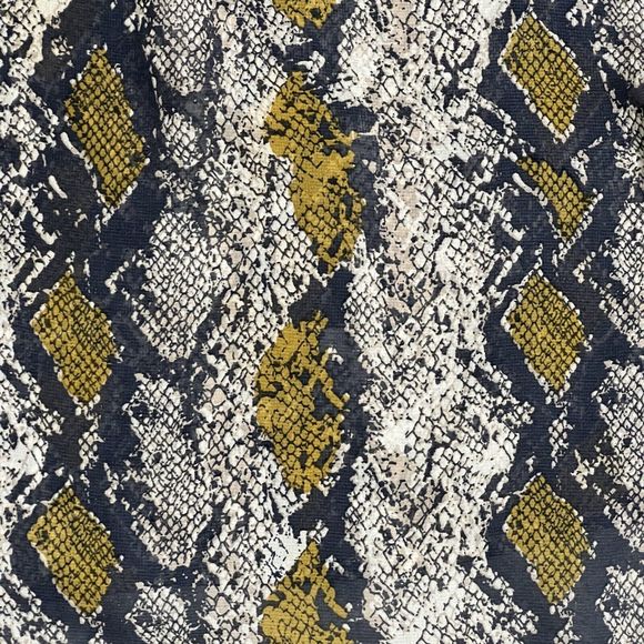 Alice Blue Skirt Women's M Tan Animal Print Snakeskin Midi A-line Slit Hem Lined - Picture 5 of 14